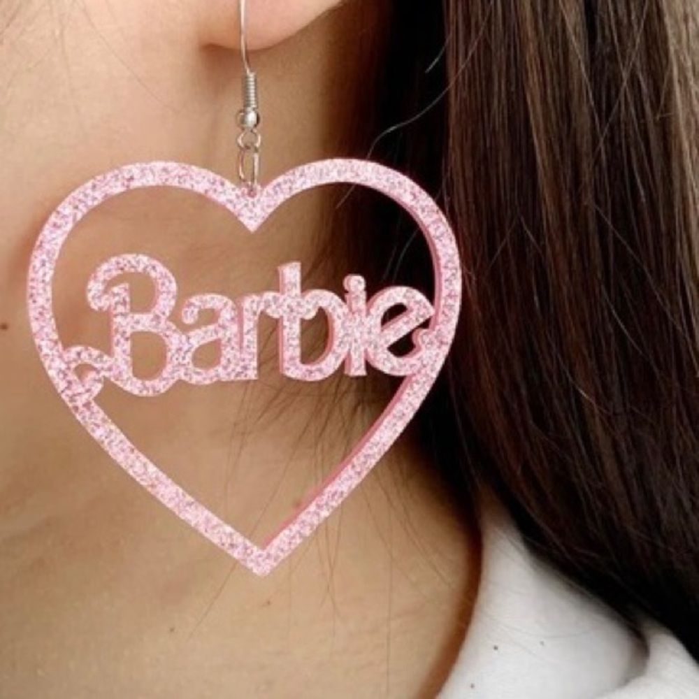 Barbie earrings, Barbie heart earrings,  Barbie accessories, Barbie Jewelry